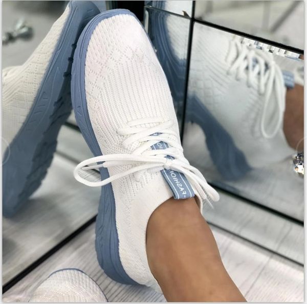 

dress shoes women's sneakers breathable in mesh, women's casual sports shoes with black, vulcanized white lace. hk64