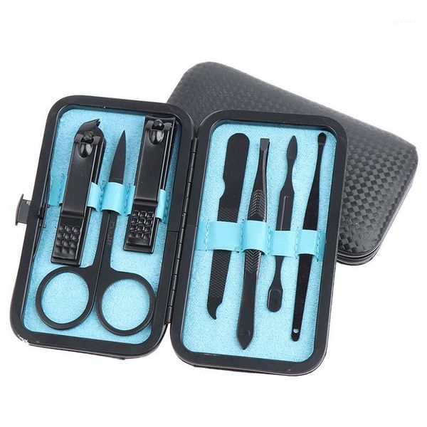 

7pcs/set cuticle eagle hook tweezer manicure beauty tools kit stainless steel pedicure professional nail clipper set1