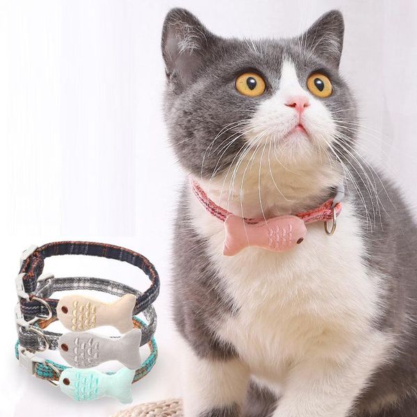 

cat collars & leads pet collar safety buckle plaid adjustable suitable kitten puppy accessories supplies