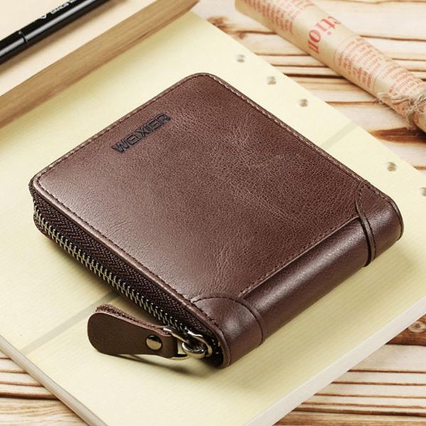 

brand men wallet pu leather short with zipper coin pocket vintage big capacity male money purse card holder wallets, Red;black