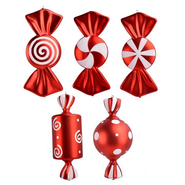 

party decoration 1 set of 5pcs 40cm candy pendant christmas tree family holiday