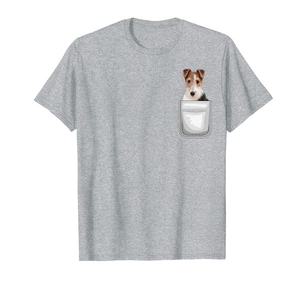 

fox terrier puppy dog in your pocket t-shirt, White;black