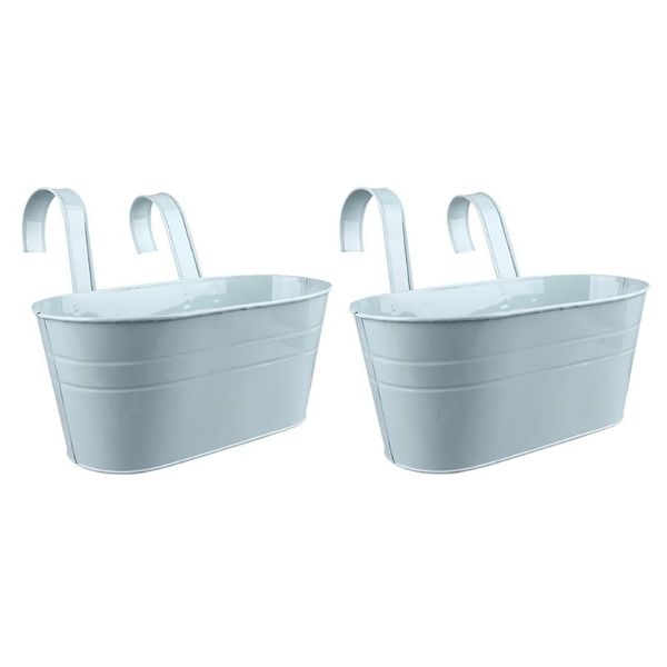 

planters & pots 2pcs detachable hook flower bucket double hanging iron