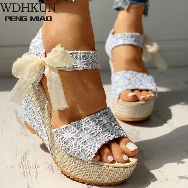 

dress shoes women fashion summer platform wedge sandals ankle strap fish mouth espadrilles sandalias femininas sandalen sandales, Black