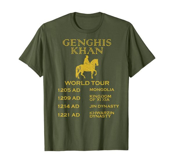 

genghis khan world tour shirt historic mongol tshirt gift, White;black