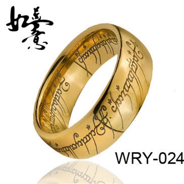 

wry wanruyi tungsten 8 wide full arc gold ring men's fashion jewelry, Silver