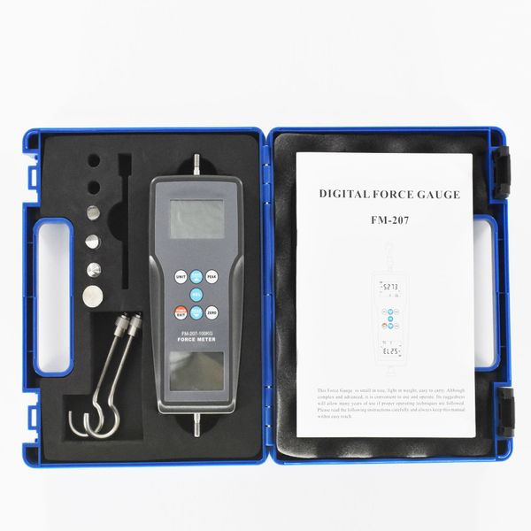 

digital pull and push force tester 980n fm-207-100k dynamometer kgf, gf, n, lbf