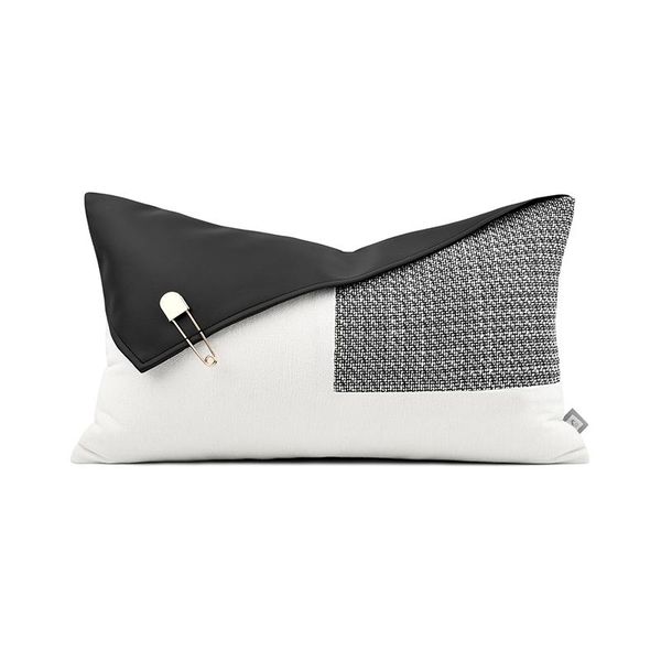 

cushion/decorative pillow modern simple black grey white patchwork cushion cover set home decorative throw pillows for living room plaid sof