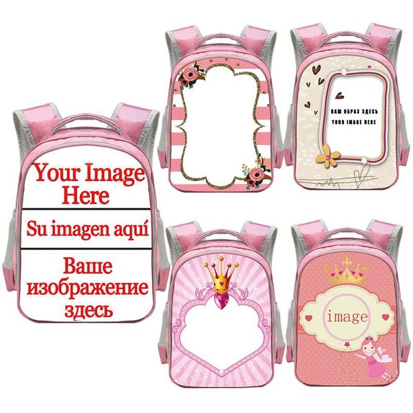 

customize your image / name backpack children school bags for kindergarten girls cute book bag baby toddler backpacks