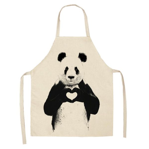 

aprons panda color animal pattern apron for hairdresser woman kitchen women men goods home