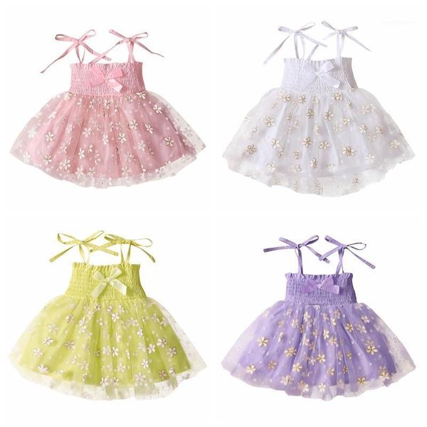 

girl's dresses toddler baby girls clothes tulle tutu straps romper dress summer sleeveless sundress outfits european and american for 0, Red;yellow