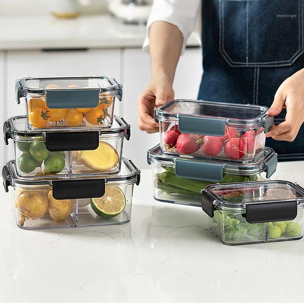

storage bottles & jars sealed food container box for fruit transparent kitchen containers lunch