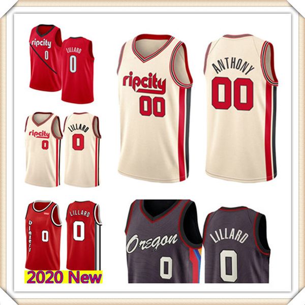 

jersey men damian 0 lillard basketball jerseys red, Black;red