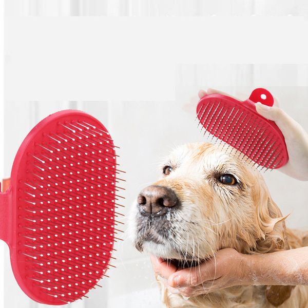 

new pet dog cat bath brush comb rubber glove hair fur grooming massaging massage pin pet shower dog brush pets supplies