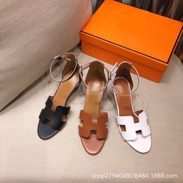 

slippers 2021 summer new one line buckle flat sandals thick bottom peep toe female sandals fashion fairy sandals zly, Black