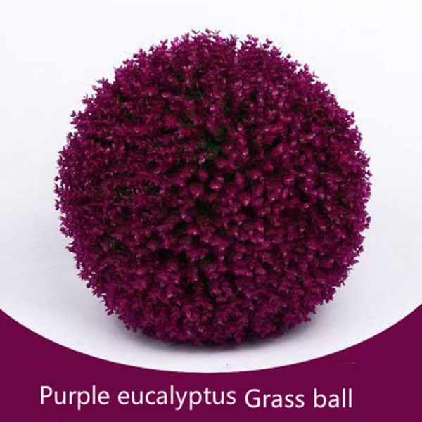 

large milan grass ball artificial plants plastic eucalyptus balls wedding party home outdoor decoration bonsai fake decorative flowers & wre
