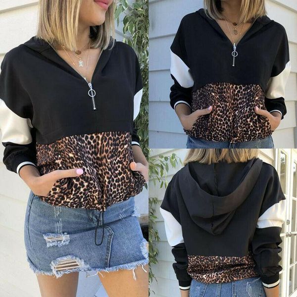 

women's hoodies & sweatshirts womens hoodie sweatshirt hooded long sleeve blouses pullover jumper, Black