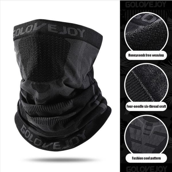 

cycling caps & masks winter outdoor fishing mask high stretch warmth fabric breathable mesh windproof soft comfortable non-ball riding, Black