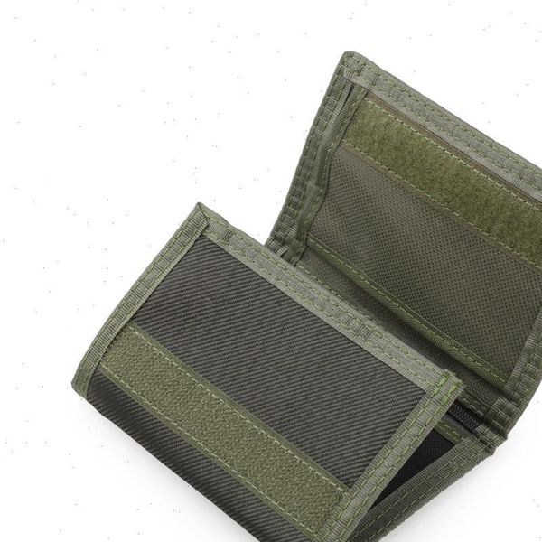 

nylon trifold casual wallet for male men women young novelty money bag purse zipped coin id card holder pocket kids, Red;black