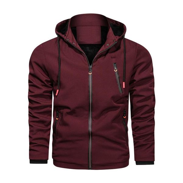

men's jackets 2021 autumn sport fashion windproof jacket simple casual with hood comfortable material, Black;brown