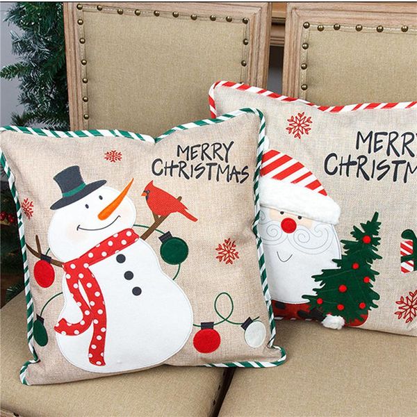 

cushion/decorative pillow christmas decoration cushion santa claus sofa pillowcase holiday linen 46x46cm