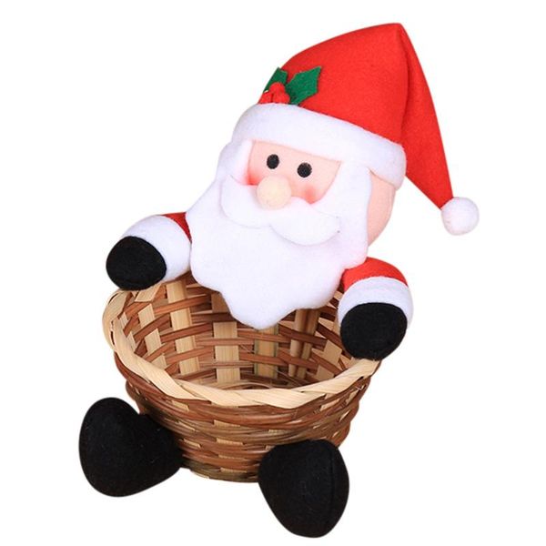 

gift wrap c christmas candy storage basket decorations children's santa fruit decoration bowl home decor fs20