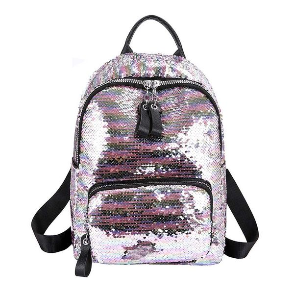 Neuer Pailletten-Rucksack für Mädchen im Teenageralter, modische Tasche, Bling-Rucksack, Studenten-Schultasche, glänzende Clutch-Mochilas