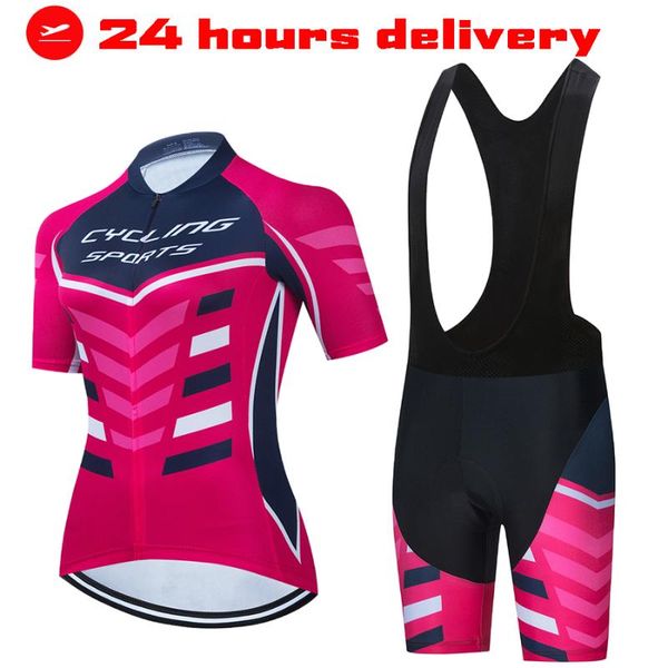 

racing sets sushan cycling jersey set for women anti-uv mtb bike uniform 2021 females' short sleeve bicycle team sweatshirt suit, Black;blue