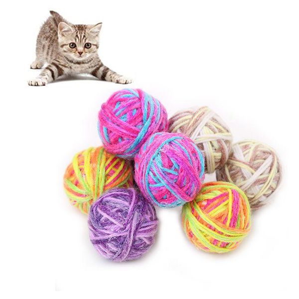 

cat toys 6 pcs/lot pet durable ball for solving boredom cats and puppy exercise with bells