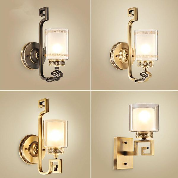 

wall lamps chinese style slassical living room bedroom aisle corridor el lobby guest courtyard copper e27