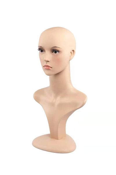 

sell femal mannequin manikin head for wig hat display, White