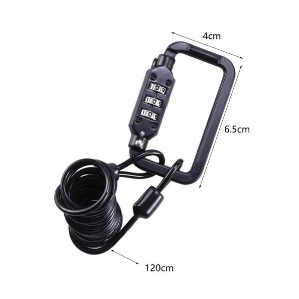 

bike locks cable lock anti theft heavy duty portable alloy bicycle password combination for motorcycle mtb helmet