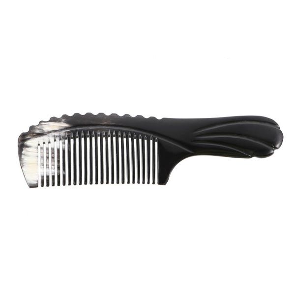 

hair brushes 1pc nature horn comb b anti-static practical head, Silver