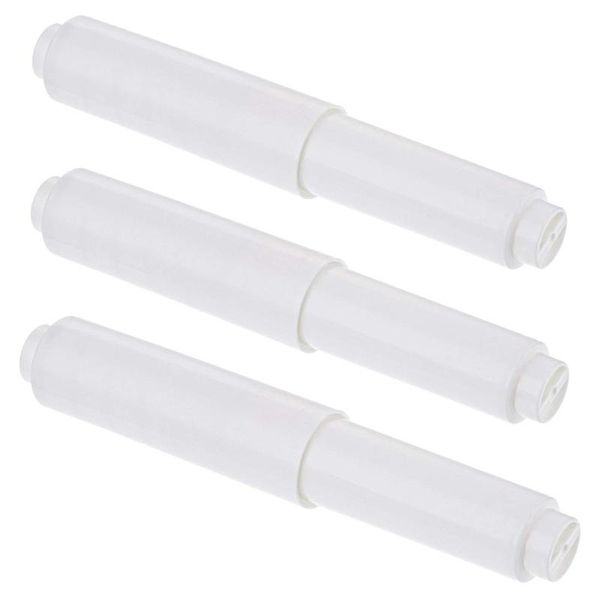 

toilet paper holders 3pcs insert white spring home bathroom rod adjustable abs plastic flexible roll holder accessories
