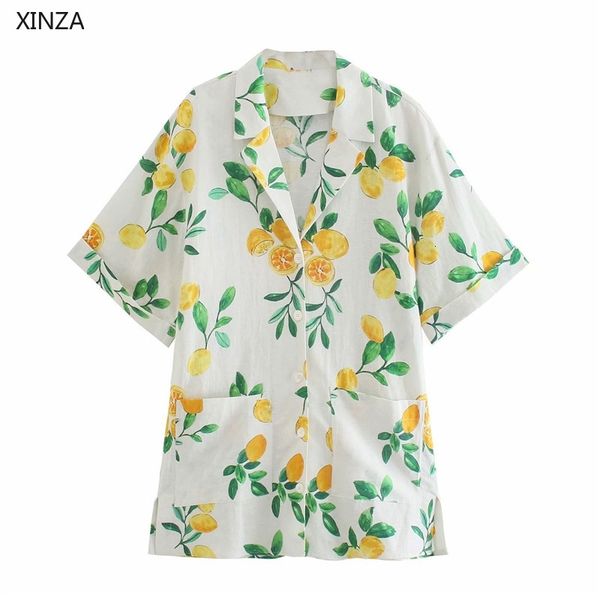 

casual dresses women linen print mini white short sleeve button up vintage summer woman chic patch pockets elegant ewup, Black;gray