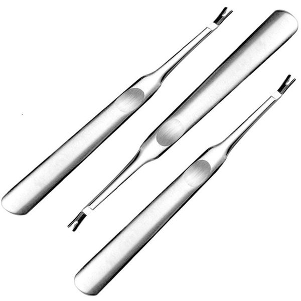 

steel three peeling stainless v-shaped push fork hand nail trimming manicure tool