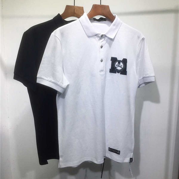 

men's t-shirts foaming printing mastermind polo shirt men women summer style trend slim man tees shirts harajuku n7o9, White;black