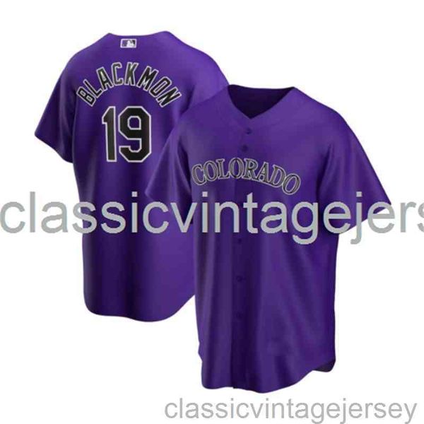 

charlie blackmon purple baseball jersey xs-6xl stitched men women youth baseball jersey, Black