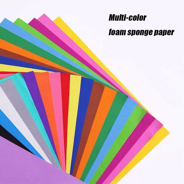 

10pcs diy eva sponge foam kraft paper 1mm thickness foamiran for kindergarten needlework colored 50 x50cm wallpapers