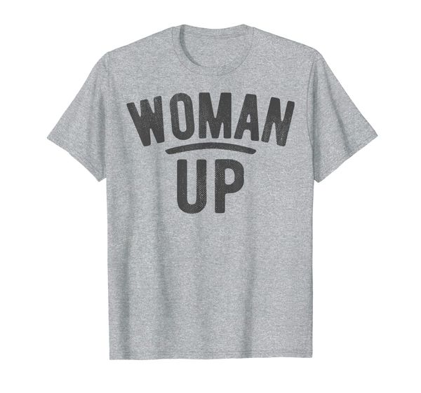 

woman up feminist female empowerment girl power t-shirt, White;black