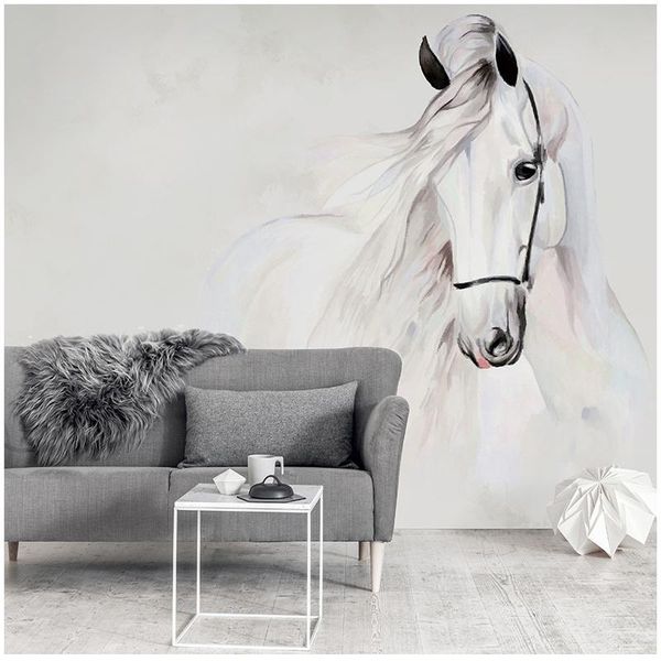 

wallpapers bacaz animal wallpaper for walls 3d wall stickers abstract hand-painted horse art mural kids room living decor