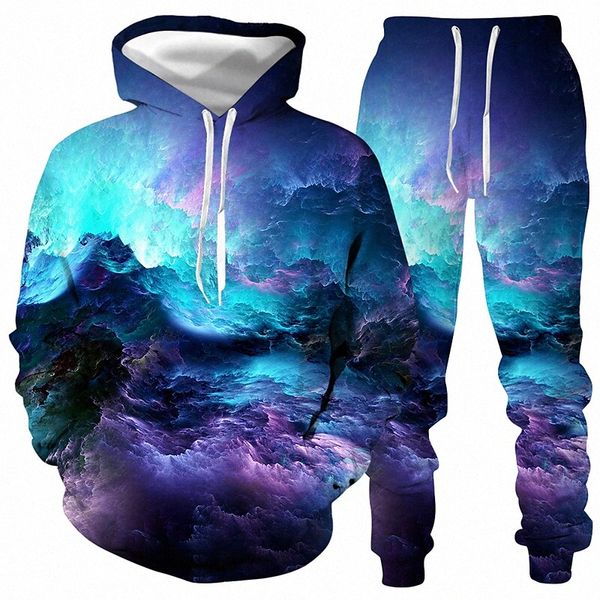 

men's activewear set graphic 2 piece hooded daily club 3d print casual hoodies sweatshirts long sleeve blue o8ii#, Gray