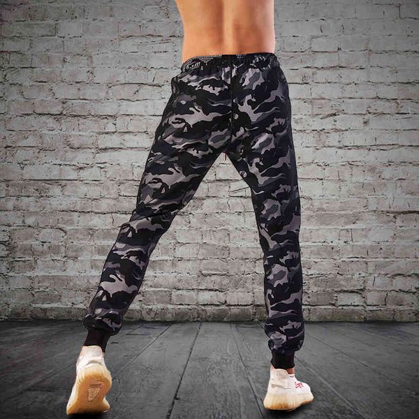 

pant camouflage jogging men sports leggings fitness tights gym jogger bodybuilding sweatpants sport running pants trousers, Black
