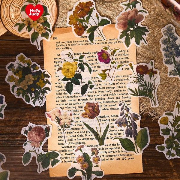 

gift wrap 20packs secret tea party series sticker vintage flower diary planner journal decorative scrapbooking diy