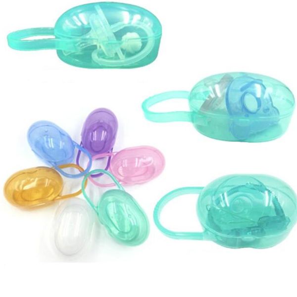 

pacifiers# 1pc baby solid pacifier box soother container holder travel storage case safe pp plastic