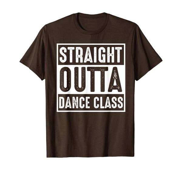

straight outta dance class for women and girls t-shirt, White;black