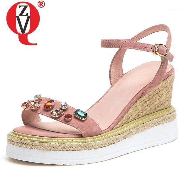 

shoes woman summer fashion kid suede super high wedges platform sandals outside buckle crystal ladies1, Black