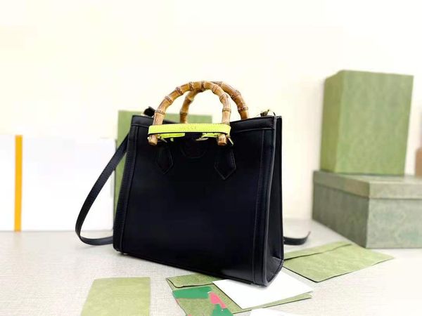 

tote bag bamboo handle women's handbag single shoulder messenger leather purses bags designer womens handbags women