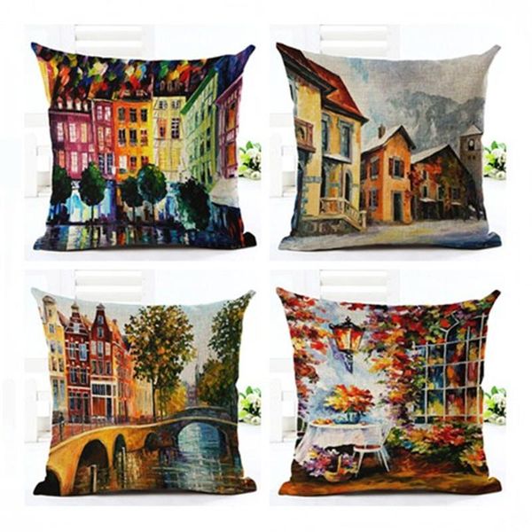 

cushion/decorative pillow case scenery cushion cover square pillowcase for sofa home decor