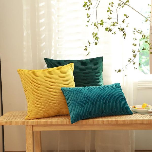 

cushion/decorative pillow modern decor cushion cover or backrest cushions blue solid velvet pillowcase 30*50cm/45*45cm sofa seat waist throw